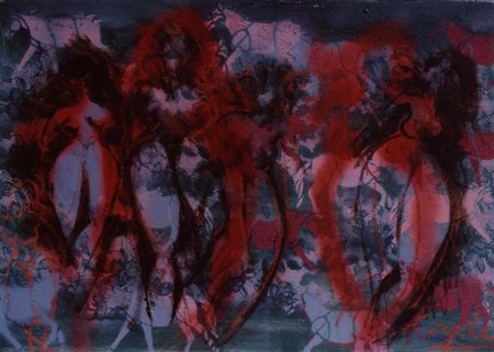 CREPALDI LUCIANO NOVARA 1949 FIGURE E CAVALLI, 2009 OLIO E TECNICA MISTA SU...