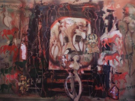 CREPALDI LUCIANO NOVARA 1949 DENTRO E FUORI, 2008 ACRILICO E TECNICA MISTA cm...