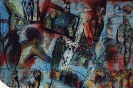 CREPALDI LUCIANO NOVARA 1949 FIGURE, 2010 ACRILICO SU CARTONE cm 65 x 88...