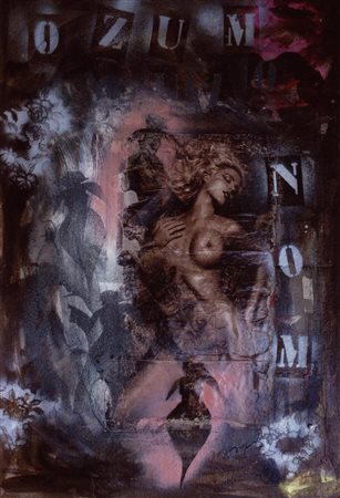 CREPALDI LUCIANO NOVARA 1949 OZUM, 2007 TECNICA MISTA SU TAVOLA cm 100 x 68...