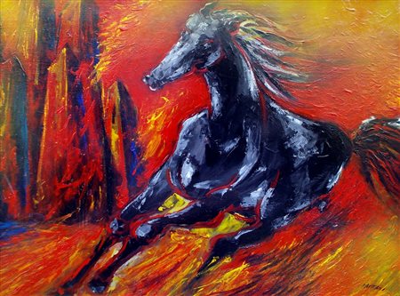 Mauro Capitani 1949, San Giovanni Valdarno (Ar) - [Italia] Il cavallo di...