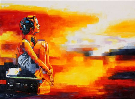 Assunta Cassa 1964, San Giovanni Rotondo (Fg) - [Italia] La valigia olio su...