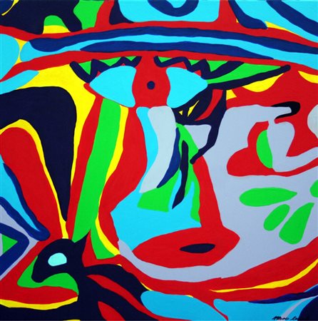 Marco Cesaretti 1983, Pesaro (Pu) - [Italia] Il volto astratto acrilico su...