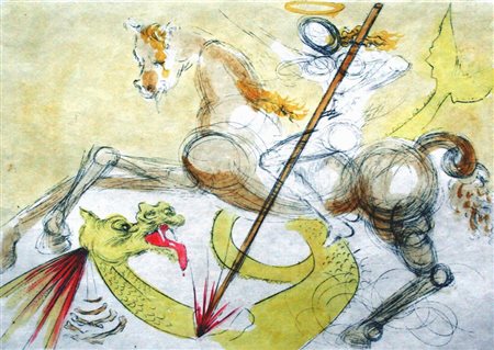Salvador Dalì 1904, Figueres - 1989, Figueres [Spagna] San Jorje acquaforte...