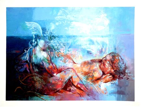 Marisa Falbo 1950, Palermo (Pa) - [Italia] Narciso e Venere acrilico su tela...