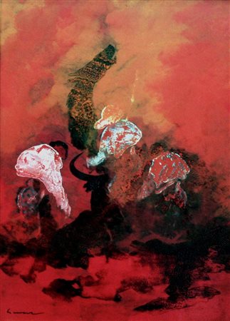 Jose Guevara 1926, Huelva - 2010, Huelva [Spagna] Corrida olio, combustione...