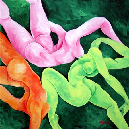 Cristina Patti 1982, Palermo (Pa) - [Italia] Fleur acrilico su tela 60x60 cm...