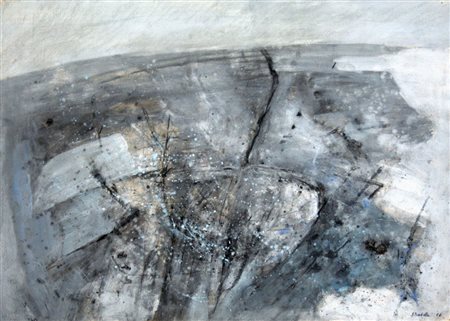 Luigi Stradella 1929, Monza (Mb) - [Italia] Paesaggio in grigio tempera su...