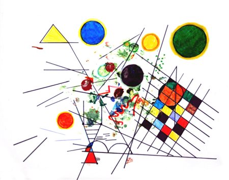 Laura Zilocchi 1949, Guastalla (Re) - [Italia] Omaggio a Kandinsky acrilico e...