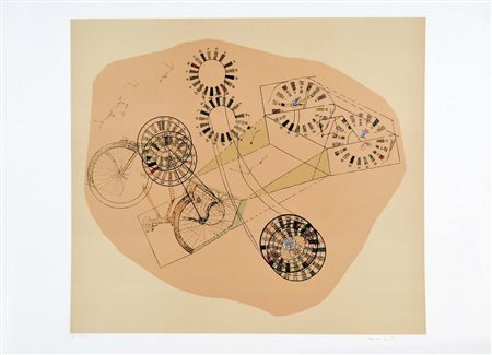 ERNST MAX Bruel (Germania) 1891 - 1976 Automazione (1960) litografia es. e.a....