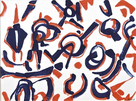 ACCARDI CARLA Trapani 1924 - Roma 2014 Bluarancio 1991 tempera su cartoncino...