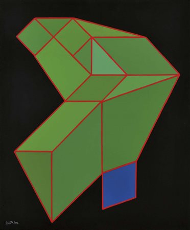 PERILLI ACHILLE Roma 1927 La tromba di sera 2006 tecnica mista su tela 65x54...