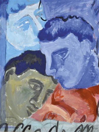 CHIA SANDRO Firenze 1946 senza titolo 1998 tecnica mista su cartoncino 78x58...