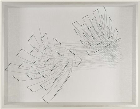 FIORELLI EMANUELA Roma 1970 Vado verso dove vengo 2011 filo di cotone su tela...