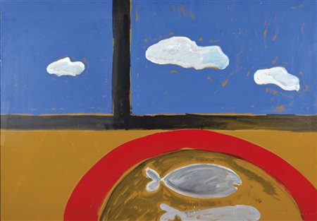 FESTA TANO Roma 1938 - 1988 Natura morta 1986 acrilici su tela 70x100 firma e...