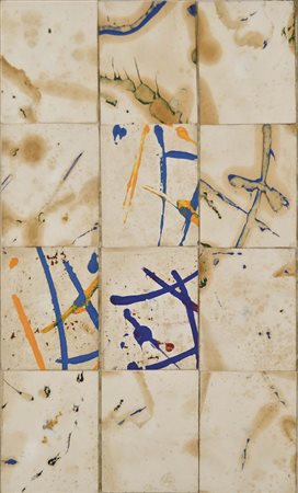 BIANCO REMO Milano 1922 - 1988 Collage 1974 pittura su carta ritagliata e...