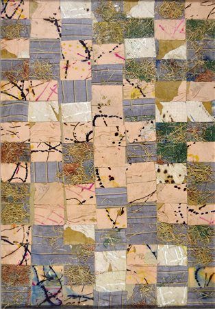 BIANCO REMO Milano 1922 - 1988 Collage 1980 tecnica mista e collage di paglia...