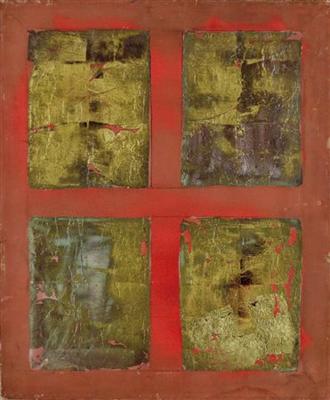 BIANCO REMO Milano 1922 - 1988 Impronta d'oro 1969 tecnica mista e foglia...