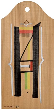 MUNARI BRUNO Milano 1907 - 1998 Tavola tattile 1993 tecnica mista su tavola...