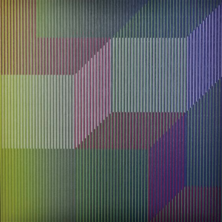 RENKO SANDI Trieste 1949 Stripe 215, 2015 areografo e acrilico su cannetté...