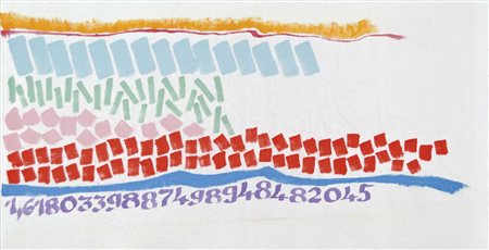 GRIFFA GIORGIO Torino 1936 Canone aureo finale 2045, 2009 acrilici su tela...