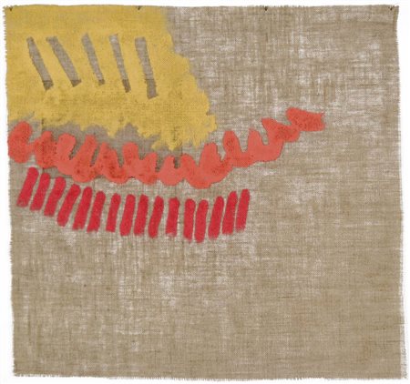 GRIFFA GIORGIO Torino 1936 Campo giallo 2006 acrilici su tela 43x45 firma e...