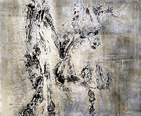 BOILLE LUIGI Pordenone 1926 - 2015 Composizione 1957 olio su tela 140x170...