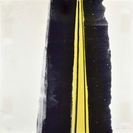 HARTUNG HANS Lipsia 1911 - 1990 senza titolo litografia es. 33/150 35x35...