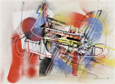 FRANCESCHINI EDOARDO Catania 1928 - 2006 senza titolo 1970 tecnica mista su...