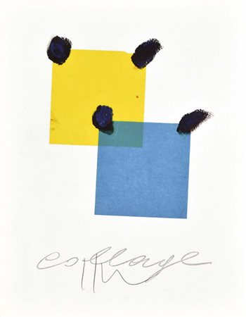 MONDINO ALDO Torino 1938 - 2005 Collage tecnica mista e collage su carta...