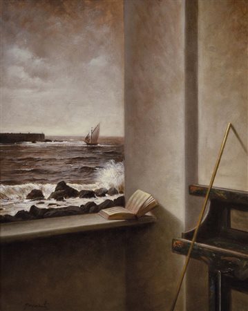 NUNZIANTE ANTONIO Napoli 1956 Il viaggiatore 2010 olio e tempera all'uovo su...