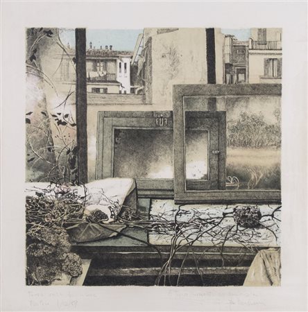 GIUSEPPE BANCHIERI (1927-1994)Senza Titolo, 1989Prova unica di coloreCm...