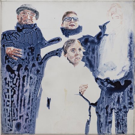 LAURA PUGNO (1975)Domenica pomeriggio, 2004Acrilici su telaCm 40x40Firma,...