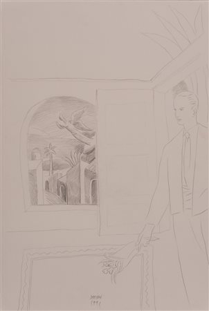 DAMIAN GIACOV (1959)Senza Titolo, 1991Grafite su cartaCm 56,2x38Firma e...