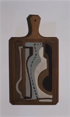 MARIO RADICE (1898-1987)Senza TitoloAcrilici su legnoCm 33,5x18Firma al...