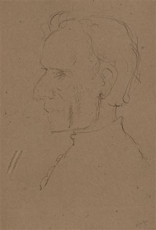 ALDO CARPI (1886-1973)Pio XIIMatita su cartaCm 17x11,5Firma al...