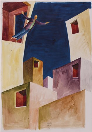 DAMIAN GIACOV (1957)Senza Titolo, 1996 Tecnica mista su cartoncinoCm...