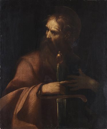 Scuola del secolo XVIII "San Paolo" olio su tela (cm 92x77) (restauri)...