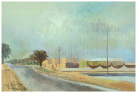 ANGELO MARIA LANDI Massa 1907 – Pistoia 1996 Senza titolo 1951 Olio su...