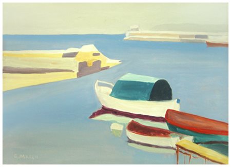 GIOVANNI MARCH Tunisi (Tunisia) 1894 – Livorno 1974 Senza titolo Olio su tela...