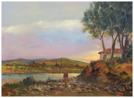 MILLUS (Mauro Illusi) Livorno 1925 – Livorno 1992 Senza titolo Olio su tavola...