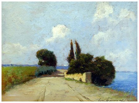 GINO TOMMASI Firenze 1880 – Livorno 1942 Senza titolo Olio su tavola 10,4 x...