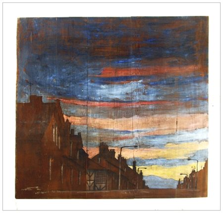 MASSIMO LOMI Livorno 1953 La china del tramonto 2011 Tempera su tavola 76 x...