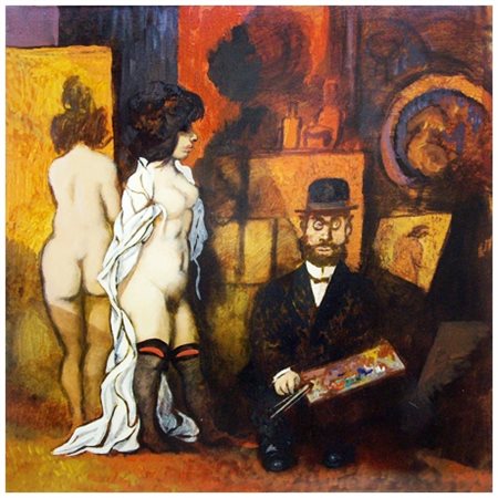 LIBERATORE FAUSTO MARIA Lucca 1922 – Lido di Camaiore 2004 Senza titolo Olio...