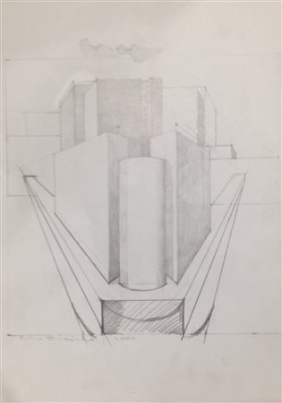 Paolo Fiorentino "Progetto per dipinto" 2004 Grafite su cartoncino cm...