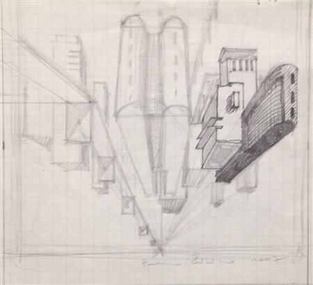 Paolo Fiorentino "Progetto per dipinto" 2007 Grafite su carta cm 21x28 Firma...