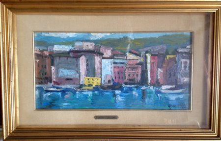 Laura Albertini "Camogli" olio su tavola cm. 20x40