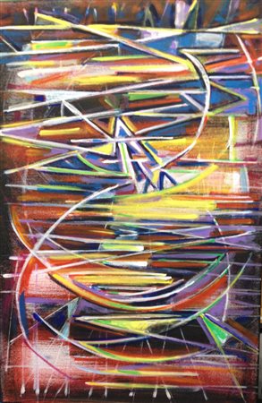 Attilio Lauricella "Fiamme di luce astratta" 2016 Acrilico su tela cm 60x40 -...