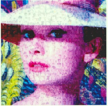 Maria Murgia "Omaggio a Audrey Hepburn" 2015 Fotomosaico digitale cm 50x50 -...