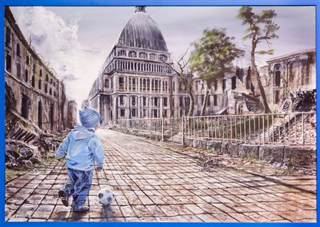 Mauro Pani "Speranza" 2015 Acrilico su tela cm 70x100 - Firma in basso a sx -...